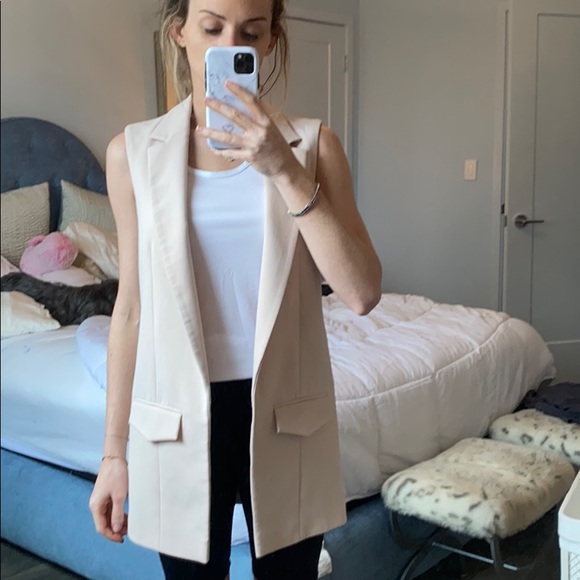 Topshop Jackets & Blazers - Blush Sleeveless Vest